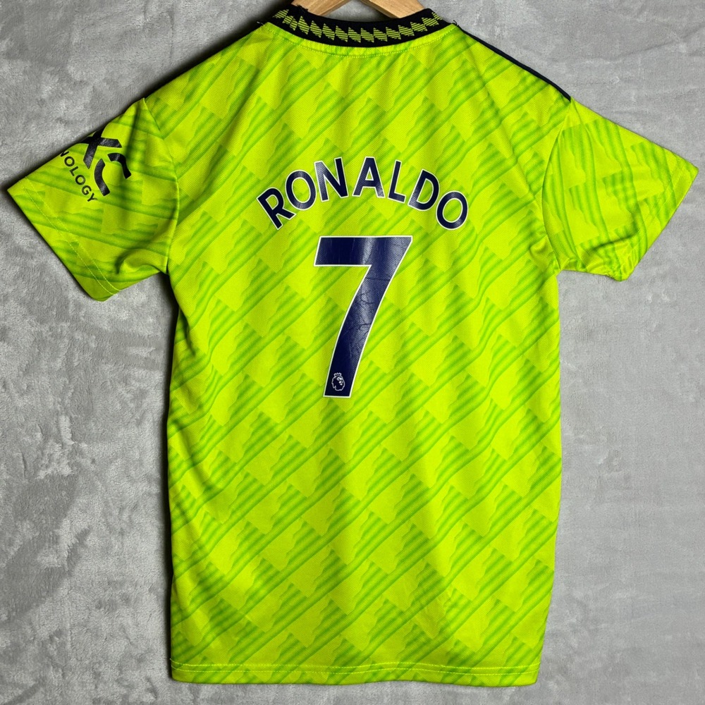 Manchester United 2022-23 Ronaldo 7 Third Jersey Slime Green XS